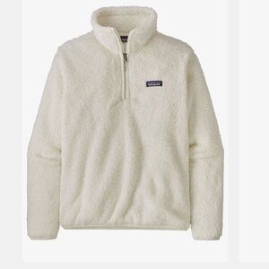PATAGONIA Los Gatos White Fleece 1/4 Zip Pullover (M)